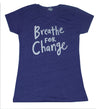 Purple & White Fitted Crew Shirt