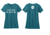 Heathered Teal & White Fitted Crew T-shirt