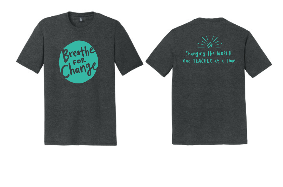 Charcoal Gray & Teal Crew Shirt – Breathe For Change